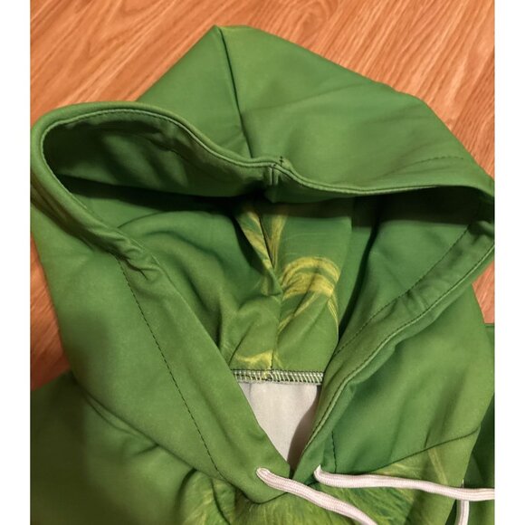 Adults Grinch & Max Green Double Sided Hoodie With Pocket - Picture 3 of 5